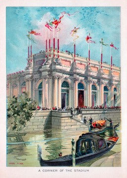 Stadium Corner 1901 Litho